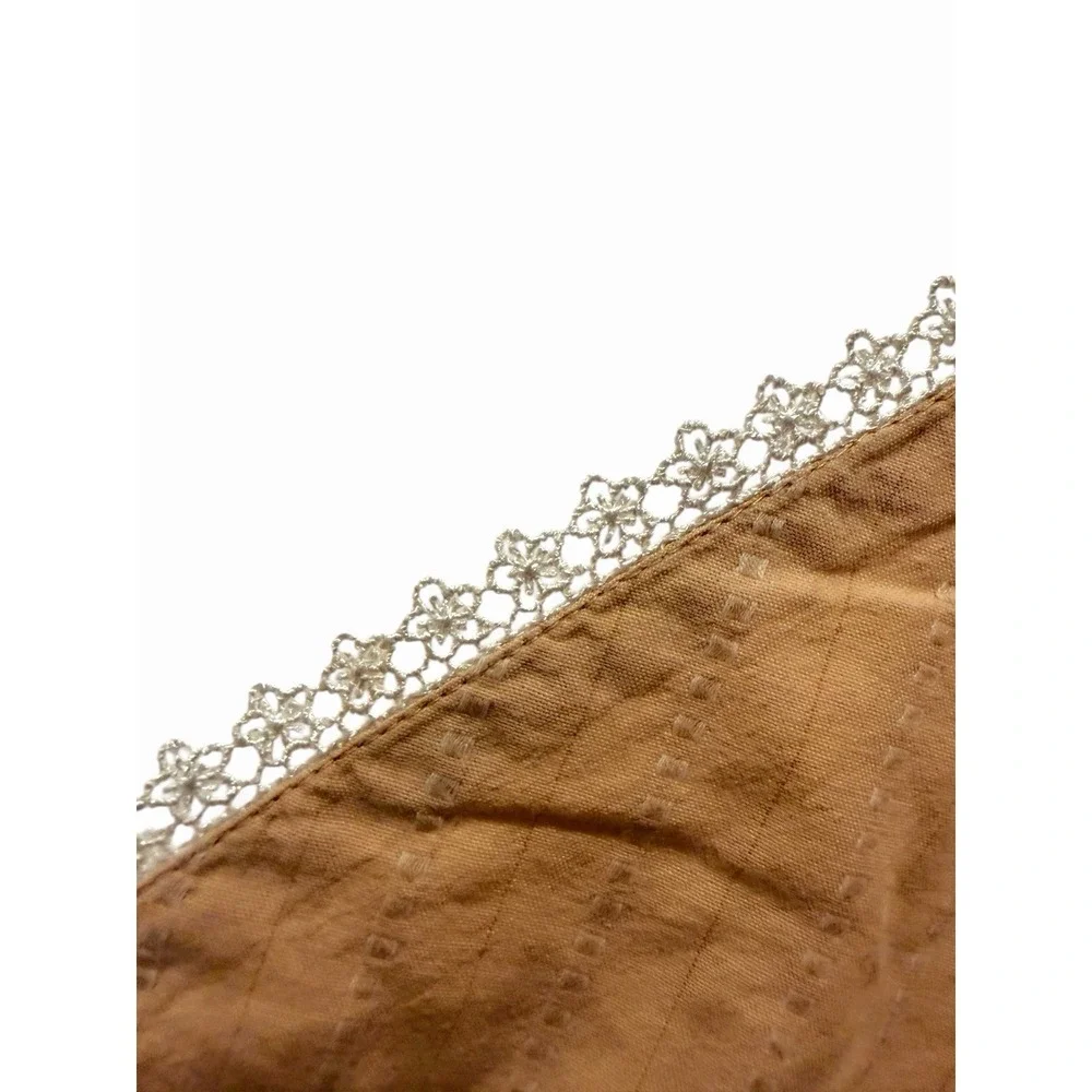 Venezia Cottagecore Tank Top Size 20 Peach Lace Trim Cotton Fairycore Boho Cami - Picture 5 of 15